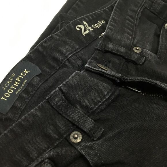 J. Crew Toothpick Ankle Jean in Black Wash (UC4) - Picture 6 of 7
